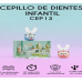 Cepillo de dientes infantil eléctrico con 5 modos de vibración, luz azul desinfectante, temporizador 60 segundos, carga USB, mayoreo CEP13