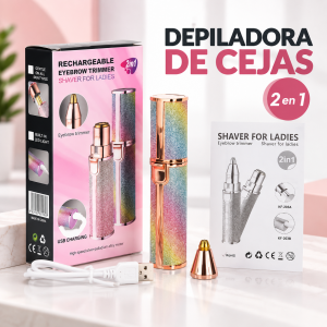 Depilador facial recargable USB 2 en 1, Ideal para eliminar vello de forma rápida, indolora y segura. Venta por mayoreo 