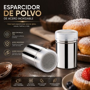 Esparcidor de polvo de acero inoxidable por mayoreo