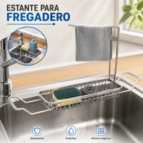 Estante para fregadero multifuncional 42.5-54*10.5*23.5cm. por mayoreo 