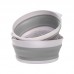 Escurridor plegable de silicona, 2 niveles con almacenamiento de agua, diseño compacto, ideal para cocina, fácil de guardar, venta por mayoreo, CJ-2068