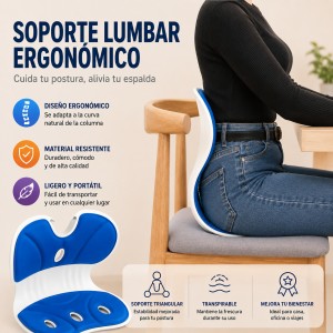 Soporte Lumbar Ergonómico para Silla por Mayoreo