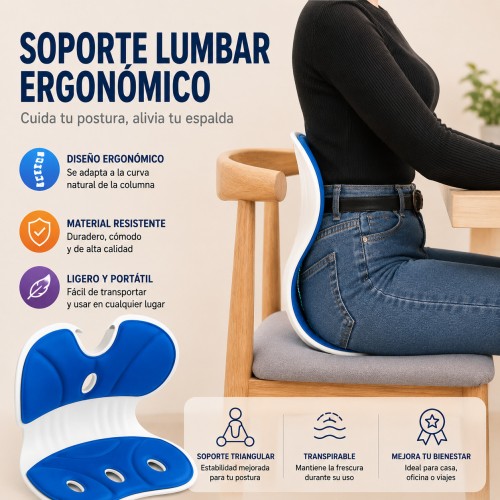 Soporte Lumbar Ergonómico para Silla por Mayoreo