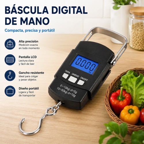 Báscula Digital Portátil de Mano 50KG por Mayoreo Báscula Digital Portátil de Mano 50KG por Mayoreo