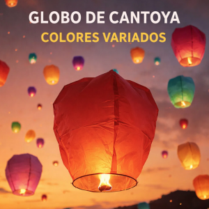 Globos de cantoya en paquete de 50 piezas con colores surtidos. Ideal para fiestas y eventos. Producto decorativo. Venta por mayoreo CL-50PCS