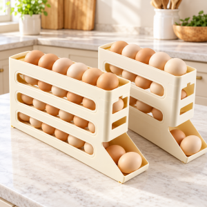 Organizador Dispensador Automático de Huevos con 4 Niveles para Cocina por Mayoreo