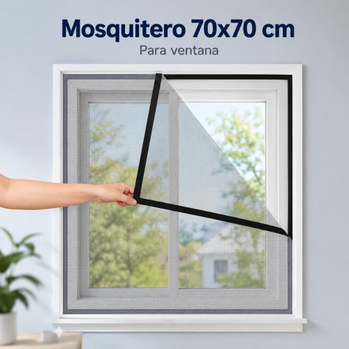 Mosquitero para ventana 70x70 cm con malla fina ideal para ayudar a reducir el ingreso de insectos y permitir ventilación. Venta por mayoreo Mosquitero para ventana 70x70 cm con malla fina ideal para ayudar a reducir el ingreso de insectos y permitir ventilación. Venta por mayoreo