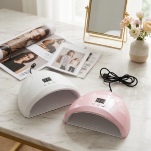 Lámpara para manicura con pantalla digital, botones de control y cable de alimentación. Venta por mayoreo