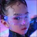 Lentes LED que brillan con luz, gafas futuristas cyberpunk que cambian de color. Para disfraces, fiestas, conciertos y eventos nocturnos. Venta al por mayor 
