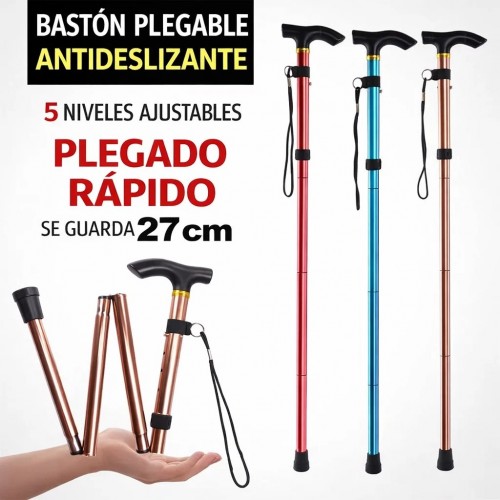 Bastón de senderismo plegable multifuncional, caminatas al aire libre y fácil de transportar. Brinda estabilidad y apoyo. Venta por mayoreo CL-GZ-007