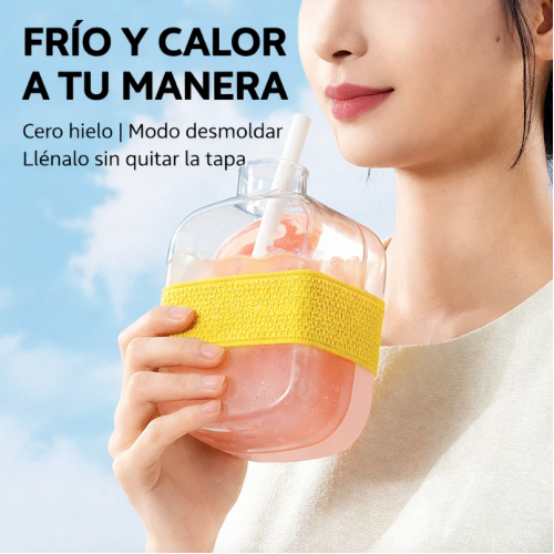 Vaso hielera de 800ml con compartimento para hielo y popote. Ideal para bebidas frías en cualquier lugar. Venta por mayoreo CL-HI5795 Vaso hielera de 800ml con compartimento para hielo y popote. Ideal para bebidas frías en cualquier lugar. Venta por mayoreo CL-HI5795