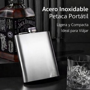 Petaca de Acero Inoxidable Portátil para Bebidas | Venta por Mayoreo CL-J6