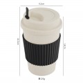 Vaso térmico de 500 ml hecho de fibra de trigo. Reutilizable, ecológico. Ideal para café, té o bebidas frías. Venta por mayoreo