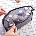Cosmetiquera de malla con cierre, ideal para organizar maquillaje, artículos de higiene personal y accesorios de viaje, para uso diario, viajes, gimnasio o como bolsa de lavado. Ideal para venta al por mayor