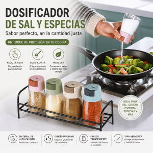 Dispensador de Condimentos y Especias con Dosificador Automático por Mayoreo