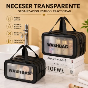 Neceser Transparente Organizador de Viaje por Mayoreo