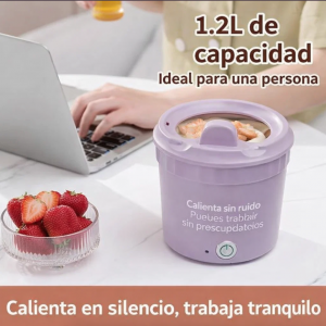 Mini olla eléctrica multifuncional ideal para viajes, oficina, estudiantes y uso diario. Permite preparar sopas, arroz, fideos y otros alimentos de forma rápida y segura Venta por mayoreoCL-LM59