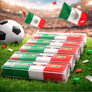 Barra de maquillaje facial tricolor pintacaritas ideal para eventos deportivos y fiestas. Fácil aplicación para el Mundial 2026. Venta por mayoreo CL-LT3331