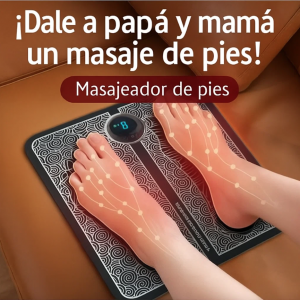 Masajeador de pies con pulso EMS. Ideal para mejorar la circulación, relajar y aliviar el cansancio diario. Venta por mayoreo