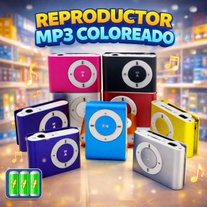 Reproductor MP3 Portátil Colores Surtidos por Mayoreo CL-MP3