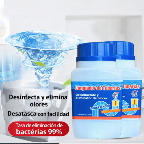 Destapacaños líquido de alta efectividad para eliminar obstrucciones en tuberías de baño y cocina. Ideal para uso doméstico y profesional. Venta por mayoreo CL-NS-268