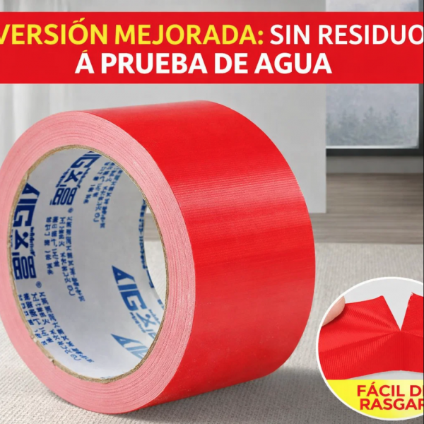 Cinta adhesiva roja impermeable de alta resistencia, ideal para sellar, reparar y proteger superficies contra el agua y la humedad. Ideal para venta al por mayor. CL-PJ25-R