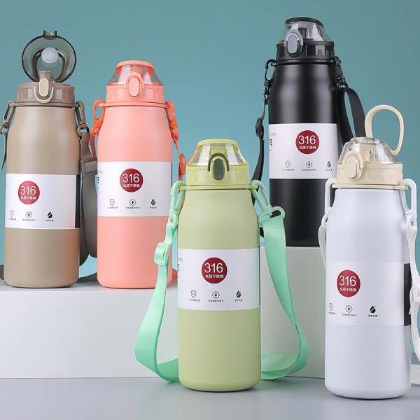 Botella de agua térmica de 800ml de capacidad, de acero inoxidable, colores variados. Venta al por mayor CL-ST4133