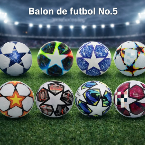 Balón de fútbol tamaño No.5 con diseños surtidos ideal para entrenamiento o recreación. Venta por mayoreo CL-SX529