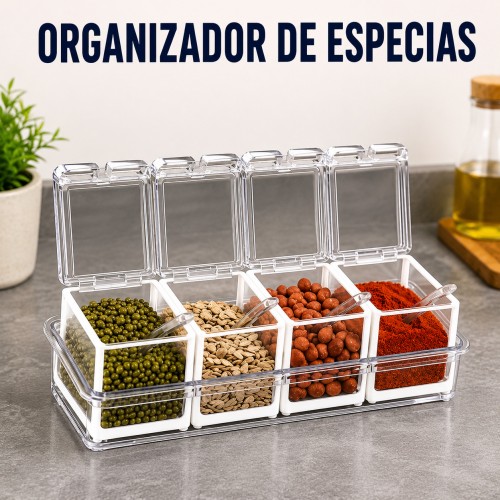 Organizador de Especias con Compartimentos por Mayoreo