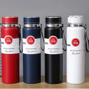 Termo de acero inoxidable 316 con capacidad de 1000 ml para mantener bebidas calientes o frías Ideal para uso diario, oficina, viajes y actividades al aire libre. Venta al por mayor.