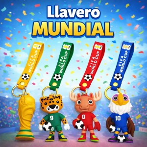 Llavero Temático Mundial Estilo Caricatura | Venta por Mayoreo CL-WJ88