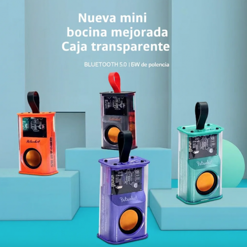 Bocina recargable con Bluetooth, diseño moderno con luces LED. Ideal para música, fiestas o uso diario. Venta por mayoreo CL-YX0686