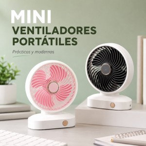Ventilador de escritorio compacto de 3 pulgadas ideal para oficina, hogar y espacios pequeños. Venta por mayoreo