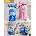 Arreglo peluche Stitch muñecos decorativos modelo CQ-3003, regalo original para pareja, niños y San Valentin. Venta por mayoreo 
