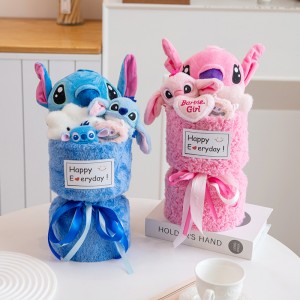Arreglo peluche Stitch muñecos decorativos modelo CQ-3003, regalo original para pareja, niños y San Valentin. Venta por mayoreo 