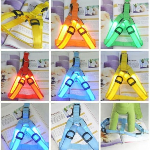 Perchera luminosa para mascotas, LED, multicolor, ajustable, recargable por USB mayoreo CW67