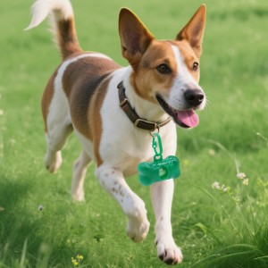 Práctico dispensador de bolsas en forma de hueso para recoger desechos de mascota. Incluye un rollo de bolsas biodegradables VENTA AL POR MAYOR CW68