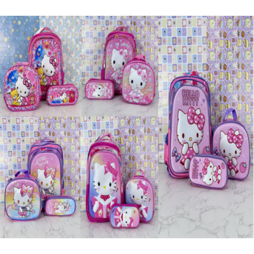 Combo de mochilas para niño con luz,, Mochila +  Lonchera + lapicera de 1 compartimiento BAG326