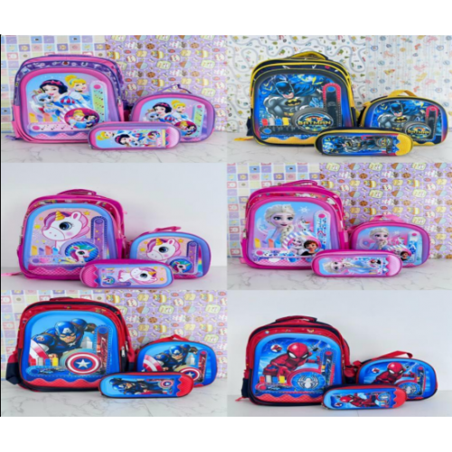 Combo de mochilas para niños con luz, 10 modelos surtidos, Si es adaptable  para carrito, Comprar  carrito por separado. BAG333