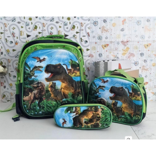 Combo de mochilas para niños con luz, Mochila +  Lonchera + lapicera de 1  compartimiento BAG343