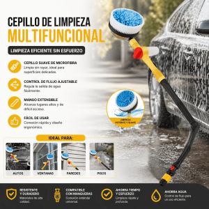 Cepillo de Limpieza Multifuncional con Mango Extensible y Conexión a Manguera por Mayoreo
