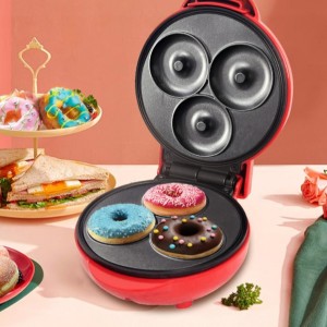 Máquina eléctrica para mini donas con capacidad para 3 piezas, antiadherente y compacta, venta, Mayoreo 34142-3