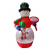 Muñeco de nieve y Santa Claus inflable de navidad LED 2.4mts D-21012