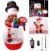 Muñeco de nieve y Santa Claus inflable de navidad LED 2.4mts D-21012