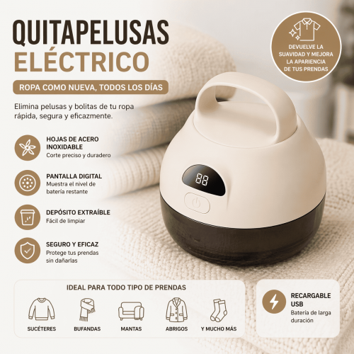Máquina cortadora de bolitas, afeitadora recargable USB para la ropa multifuncional doméstica portátil