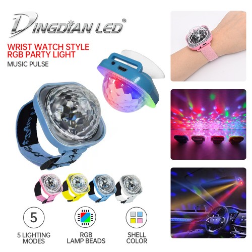 Mini pulsera de luz de ambiente portátil para muñeca recargable USB al por mayor D-21580