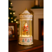 carrusel decorativo navideño con luz led, figuras de santa y árbol de navidad, escarchado giratorio, venta por mayoreo D-21794