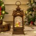 linterna decorativa navideña con luz led d-21797, diseño pesebre y escarchado, ideal para decoración de interiores, venta por mayoreo