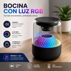 Bocina con luz RGB por mayoreo