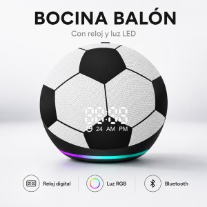 Bocina balón de fútbol con reloj digital por mayoreo
